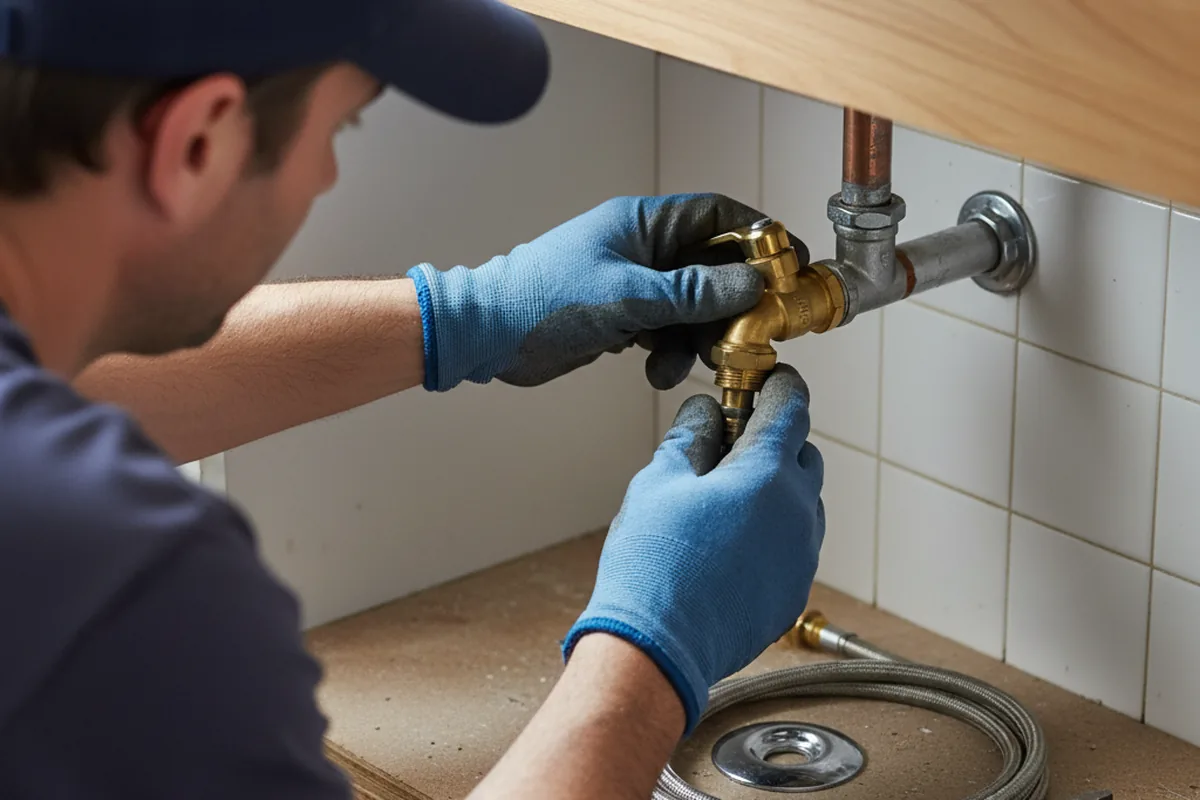 Shutoff valve and fitting work during Emergency Plumbing in Cherry Plain